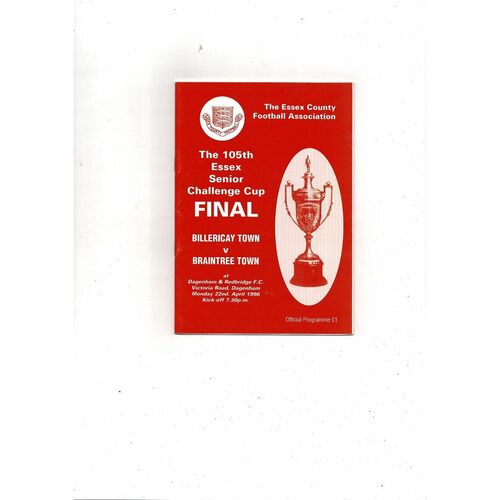1995/96 Billericay Town v Braintree Town Essex Senior Cup Final @ Dagenham