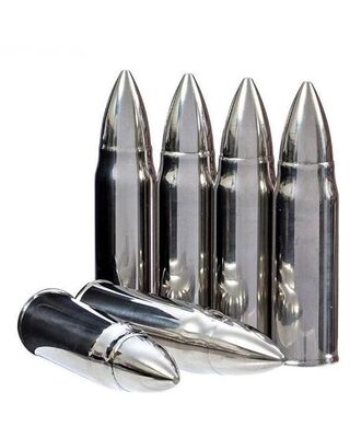Bullet shaped drinks coolers x 6 with tongs