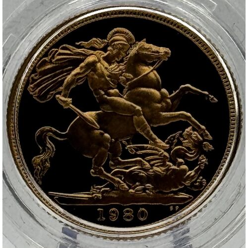 1980 proof full gold sovereign