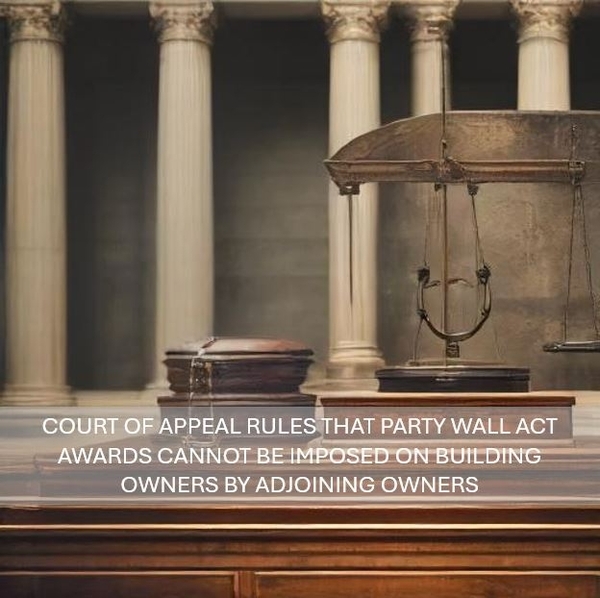 *Court of Appeal rules that Party Wall Act awards cannot be imposed on building owners by adjoining owners*