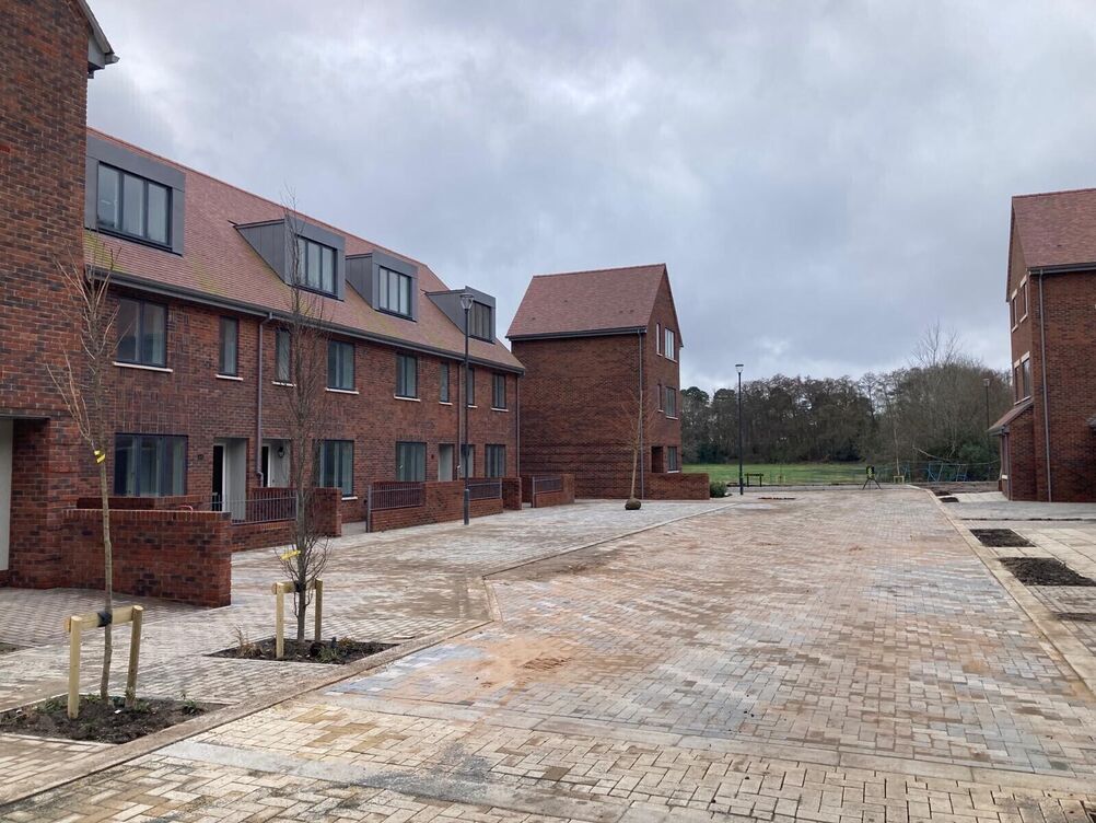 Canalside - An 88 plot regeneration scheme in Sheerwater, Woking. AMS (Anders Mechanical Services) provided all mechanical extract ventilation and duct work from the NIBE ASHP (Air source heat pump) cylinder. 