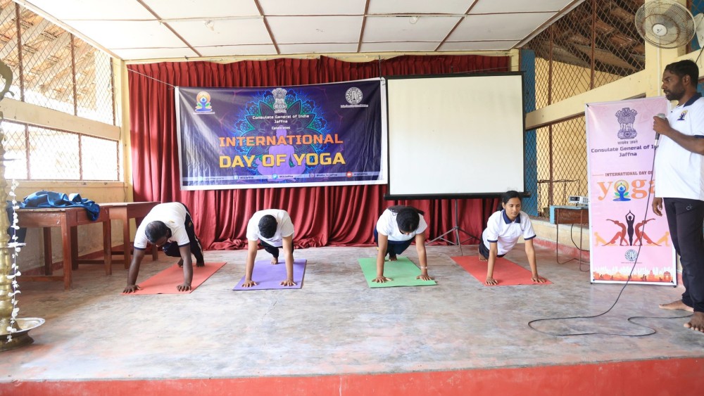 இந்திய துணைத் தூதரக ஏற்பாட்டில் நெடுந்தீவில் சர்வதேச யோகா தினம்