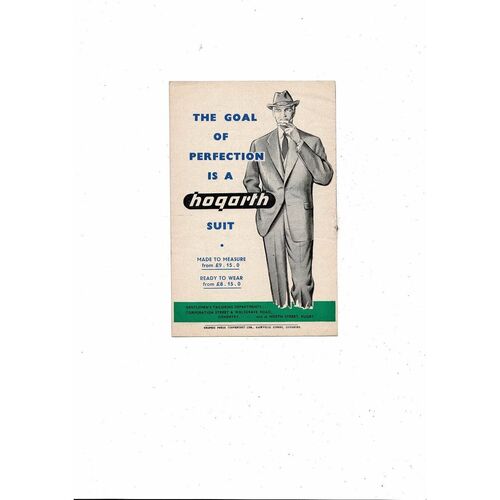 1958/59 Coventry City v Bradford Park Avenue Football Programme