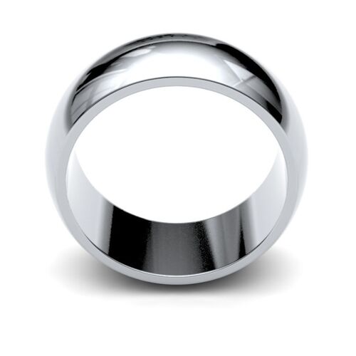 9ct 8mm D shape classic wedding ring