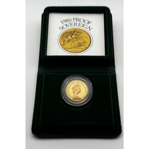 1980 proof full gold sovereign