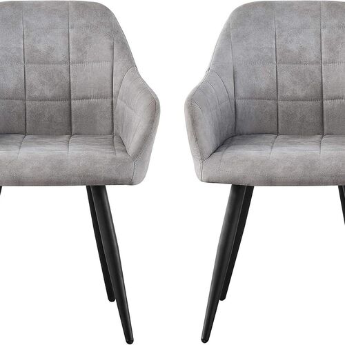 mcc direct 2x Faux Matte Suede Leather Dining Chairs Accent Chairs home & restaurants Adrian