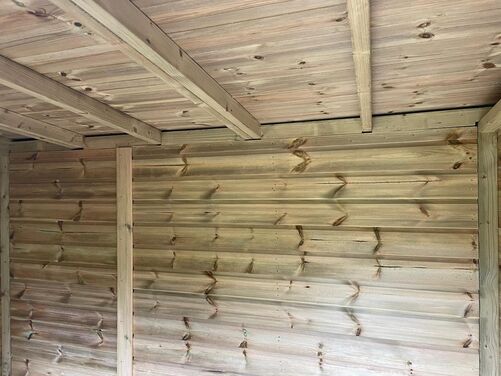 #P006 16x10 Pent Shed with Open Area