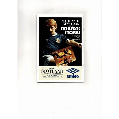 1985 Scotland v England Football Programme