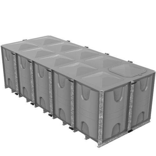 PW.5X2X1.5.IFB.AG - 15000  LITRE SECTIONAL WATER TANK, INTERNALLY FLANGED BASE (IFB)