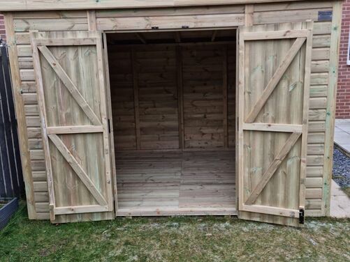 #P075 10x8 Pent Shed