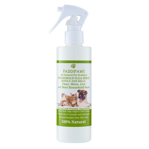 PADDIPAWS 100% Natural Flea Spray for the house - Household Flea Treatment  Eco Friendly Flea and Pest Deterrent 500ml