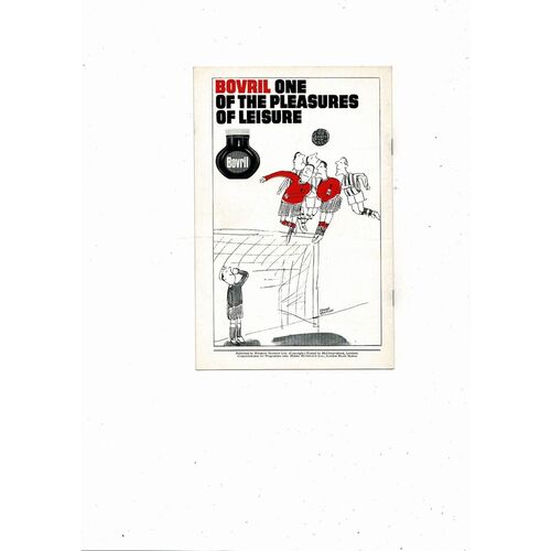 1966 England v Czechoslovakia Football Programme