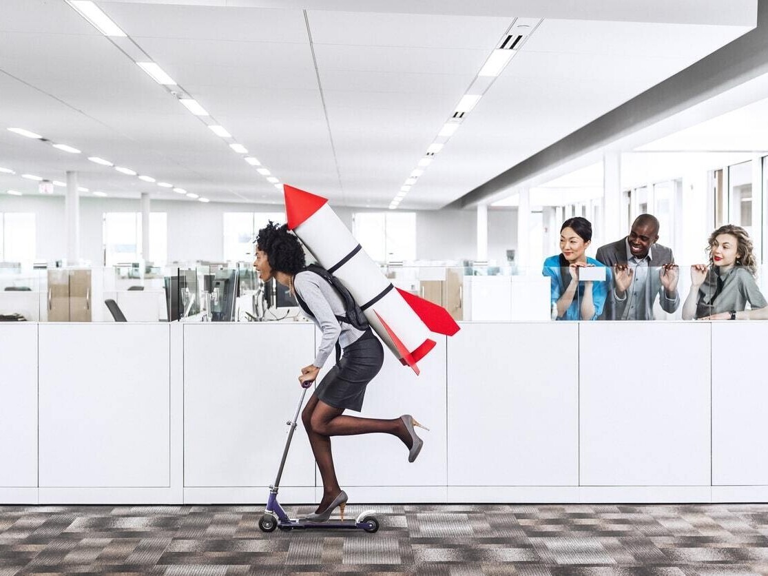 Barista, woman and cafe as waitress in small business with customer in restaurant or coffee shop.