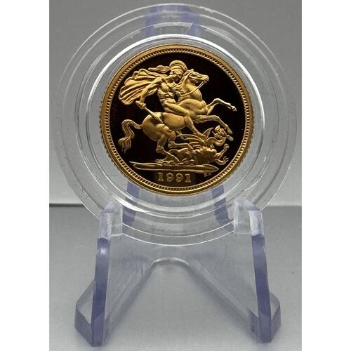 1991 proof gold double sovereign