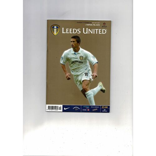 Leeds United v Hapoel Tel Aviv UEFA Cup Football Programme 2002/03