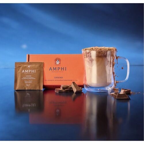 Amphi Botanicals - Natural Calming Cocoa Drink for Sleep with Ashwagandha 10 x 5g