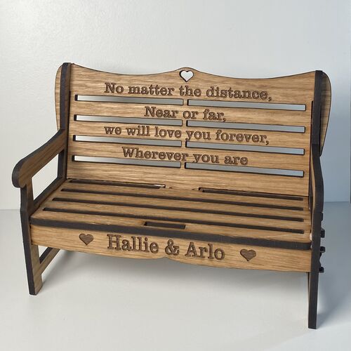 Oak Decorative Memorial Bench