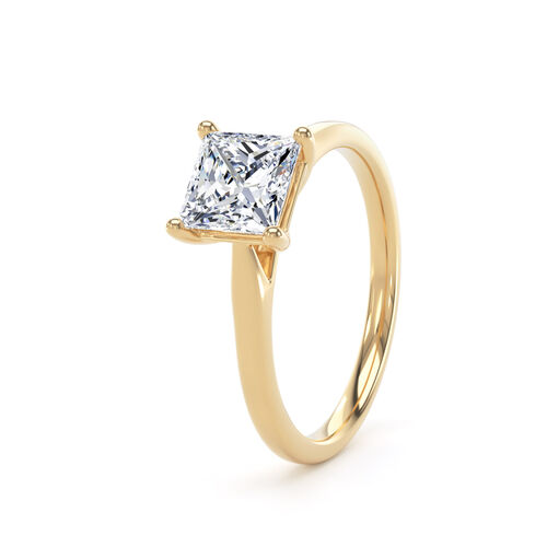 Princess cut classic diamond solitaire