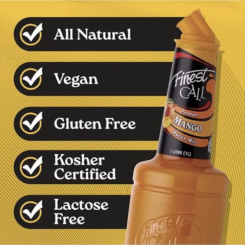 Finest Call Mango Puree Premium Mixer for Cocktails - 1 Litre