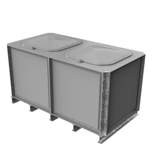 PW.2X1X1.IFB.DIV.AG(1+1) - 2000 LITRE DIVIDED SECTIONAL WATER TANK, INTERNALLY FLANGED BASE (IFB)