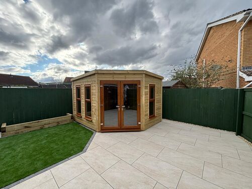 #PVC035 12x10 Corner Summer House
