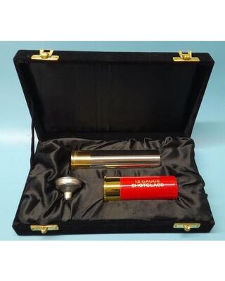 Cartridge Flask, shot glass and funnel gift box