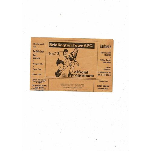 Bridlington Town Home Football Programmes