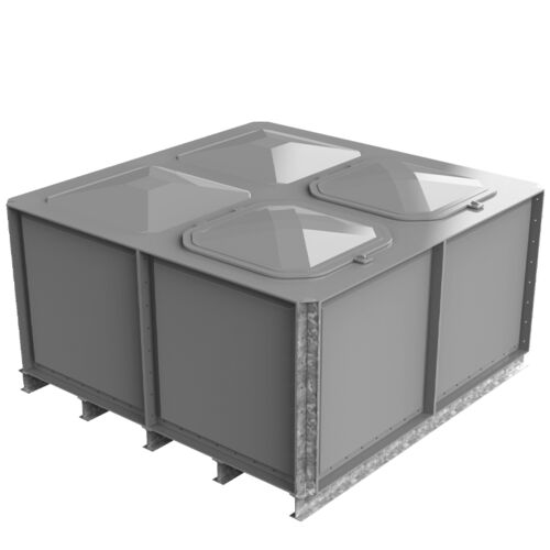 PW.2X2X1.IFB.DIV.AG(1+1) - 4000 LITRE DIVIDED SECTIONAL WATER TANK, INTERNALLY FLANGED BASE (IFB)