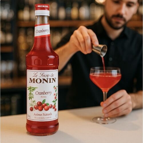 Cranberry Syrup by Monin Glass Bottle - 700ml