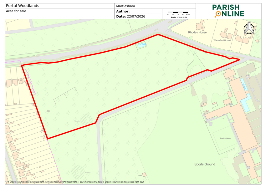Map of Portal Woodlands area for sale