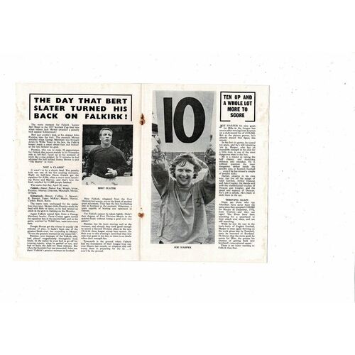 1974/75 Falkirk v Hibernian Scottish League Cup Semi Final Football Programme