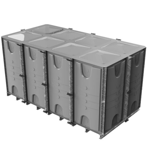 PW.4X2X2.IFB.AG - 16000 LITRE SECTIONAL WATER TANK, INTERNALLY FLANGED BASE (IFB)