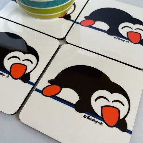 'Sleepy Penguin' Coaster