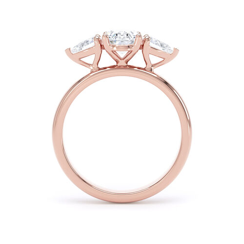Oval and pear trilogy ring