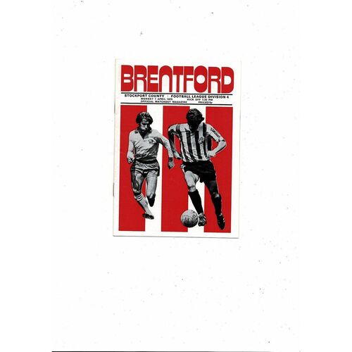 1974/75 Brentford v Stockport County Football Programme