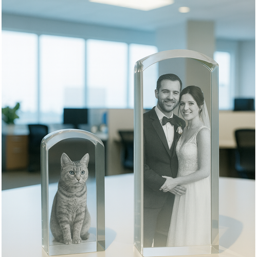 ***2 Sizes Available***The Stunning New Dunvegan Solid 3d Crystal Prism Dome