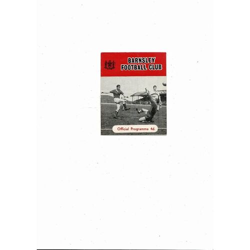 1964/65 Barnsley v Workington Football Programme