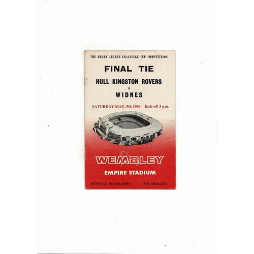 1964 Hull Kingston Rovers v Widnes Rugby League Challenge Cup Final Programme