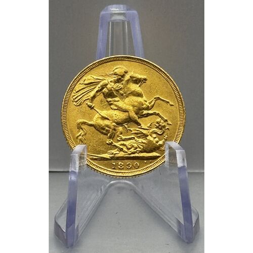 1890 Queen Victoria full gold sovereign