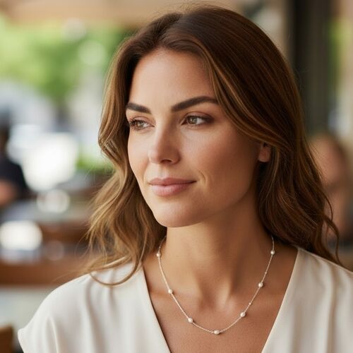 Baroque freshwater pearl chain