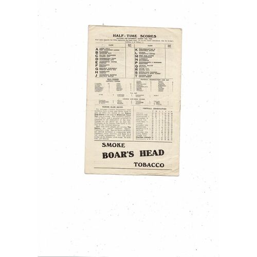 1954/55 Charlton Athletic v Chelsea Football Programme