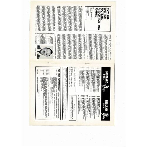 1973 Scotland v England Centenary Match Football Programme