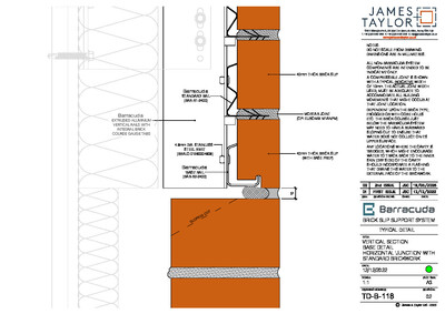 System Drawings | jamesandtaylor limited | Terracotta Tile Facade | Facing Brick System | Facade Metal