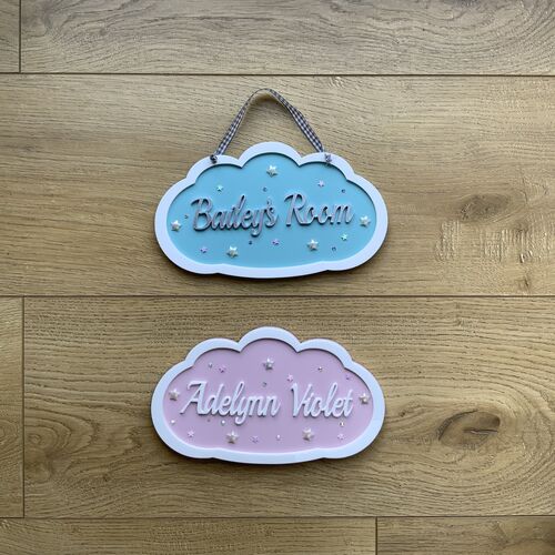 Girls CLOUD door sign