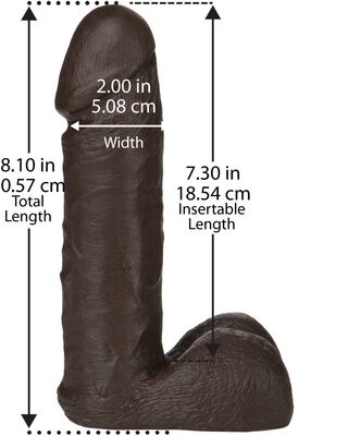 Doc Johnson Realistic Cock Vac U Lock Black 8in