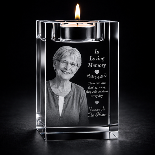 Memorial 3D Crystal Gifts | 3d Crystal Shop | 3d crystal glass engraving | Personalised 3d engraving  | 3d crystal photo