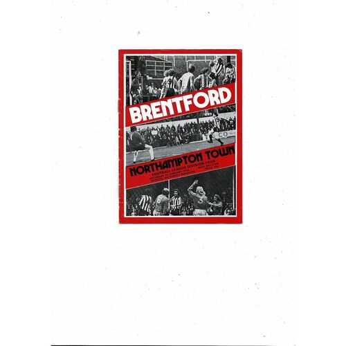 1975/76 Brentford v Northampton Town Football Programme