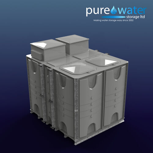 PW.2.5X2X2.IFB.DIV.AB(1+1) - 10000 LITRE DIVIDED SECTIONAL WATER TANK, INTERNALLY FLANGED BASE (IFB) C/W FVH