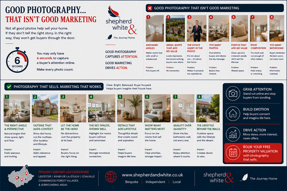 The Journey Home : Good Photography that doesn't make marketing sense | Shepherd and White  | Free property valuation Coalville | Request a property valuation Ashby De La Zouch  | Average house price in Charnwood