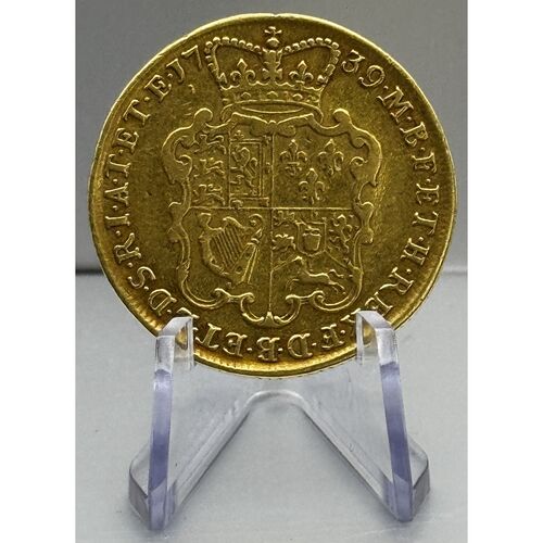1739 King George 11 gold 2 guinea coin